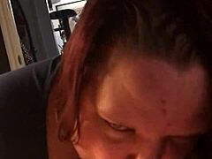 Sædfylt munn: Vivian Diamonds rotete blowjob