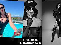 Payudara besar Liza dan lingerie seksi yang dipamerkan dalam video handjob ini