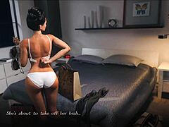 POV hra s 3D interaktívnym sexom: Milf gazdiná dáva handjob a ďalšie