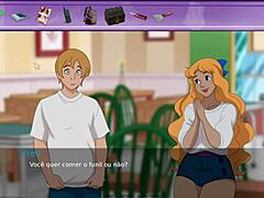 Big tits and curvy anime girl gets her virginity taken in a game