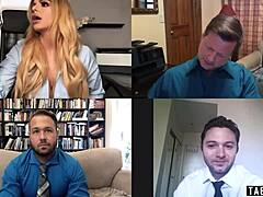 Sesiune secretă de webcam cu angajatul busty Brooklyn Chase