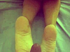 Kypsä nainen jalka fetissi hieronta