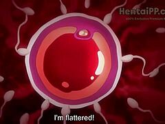 Hentai-animation med en barmfagre moden kvinde, der får orgasme