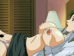 Синът задоволява желанията на зрелите си мащехи в японска анимация