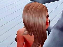 סרטון אנימה של Hot Sims 4 מציג אמא מבוגרת בפעולה קשה