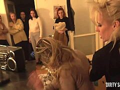 Extreme femdom action in dirty Russian hostel