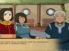 Avatar Korra och mamma Katara i het tecknad action