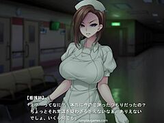 אנימציה HD של עיסוי זרע בבית החולים על ידי אחות מבוגרת עם מדים