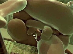 Najstniška shemale dobi analni seks od zrele MILF v 3D risanki