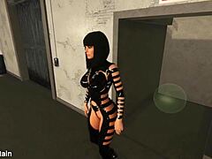 Experience the thrill of metal bondage in a 3D femdom game