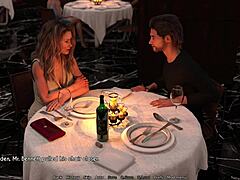 Milf și soția din desene animate se răsfăț într-o întâlnire erotică 3D la cină