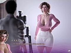 MILF americană voluptuoasă cu sâni mari în hentai 3D