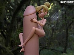 Monstrózní penis se setkává se zralou Tinkerbell v 3D SFM videu