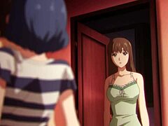 Animation hentai non censurée d'une MILF aux gros seins qui se fait prendre
