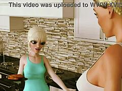 Mandy porta un cazzo da cartone animato e geme futanari nel porno HD
