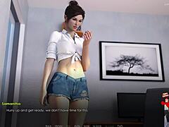 Una chica universitaria de grandes tetas tiene una falda baja y una garganta profunda en un video de Lust Academy 2