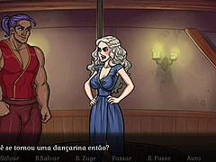 Voyeuristický pohled na striptýz Daenerys Targery v osmé epizodě hry děvek