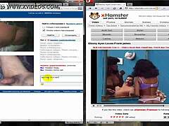 Moden webcammodel med store bryster viser sine evner