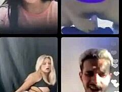 Trois lesbiennes se livrent à des jeux anaux sur webcam