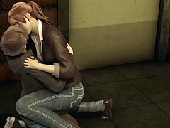 Lesbian lovers Moira Burton and Claire Redfield explore their sexual desires in 3D